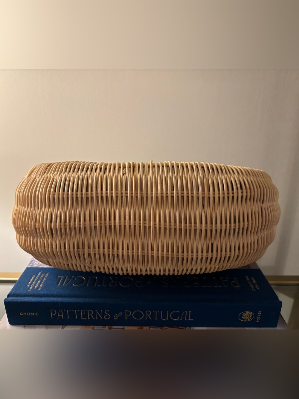 Talbots Rattan Wicker & Leather Black and Natural Bamboo Top-Handle Women’s Bag - Picture 11 of 16